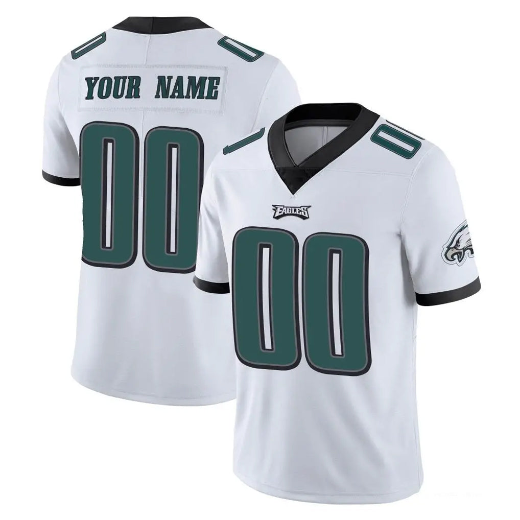 Custom P.Eagles White Limited Vapor Untouchable Home Game Any Name & Numbers CAdoa Stitched Jerseys
