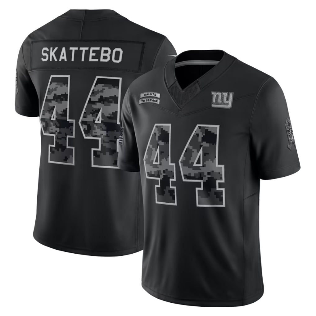 CAdoa NY.Giants #44 Cam Skattebo Player Black Limited 2026 Salute to Service Home Game Stitched Jerseys