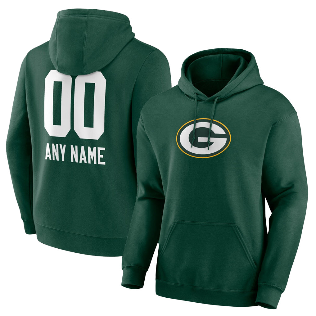 Custom GB.Packers Green Logo Pullover Hoodies Limited Game Any Name & Numbers CAdoa Stitched Jerseys