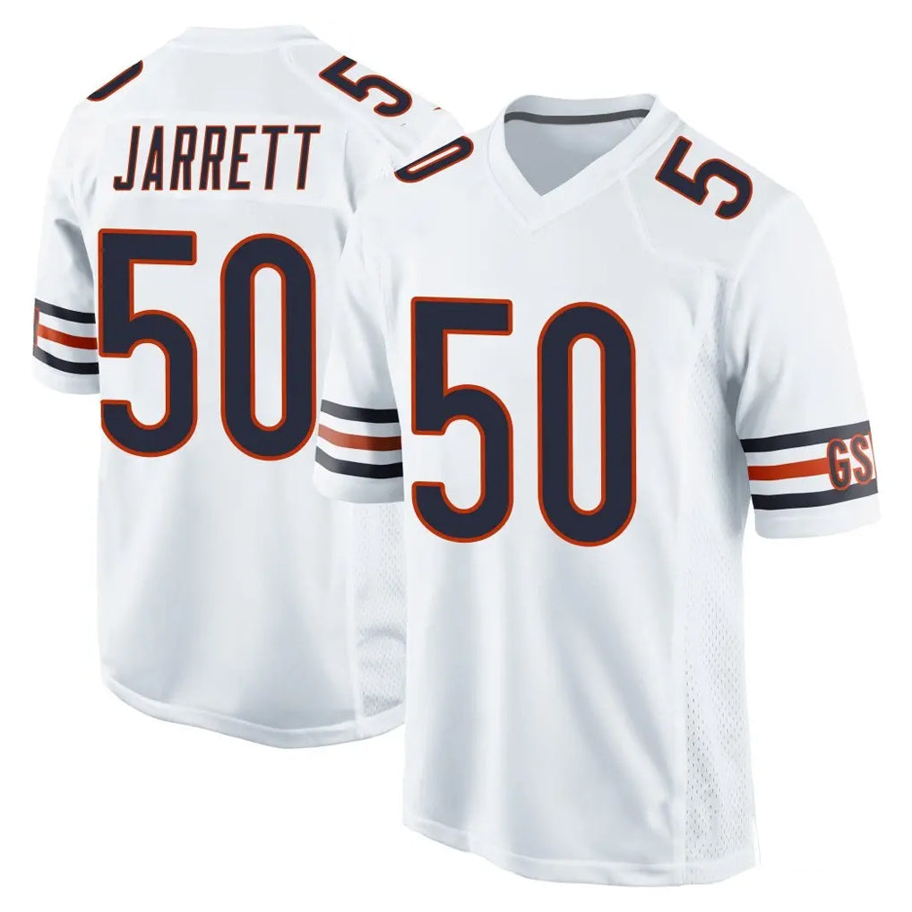 C.Bears #50 Grady Jarrett Player White Home Game CAdoa Stitched Jerseys