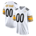 Custom P.Steelers White Home Game Any Name & Numbers CAdoa Stitched Jerseys