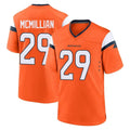 D.Broncos #29 Ja'Quan McMillian Player Orange Home Game CAdoa Stitched Jerseys