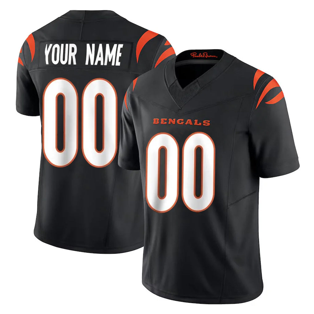 Custom C.Bengals Black Vapor F.U.S.E. Limited Home Game Any Name & Numbers CAdoa Stitched Jerseys