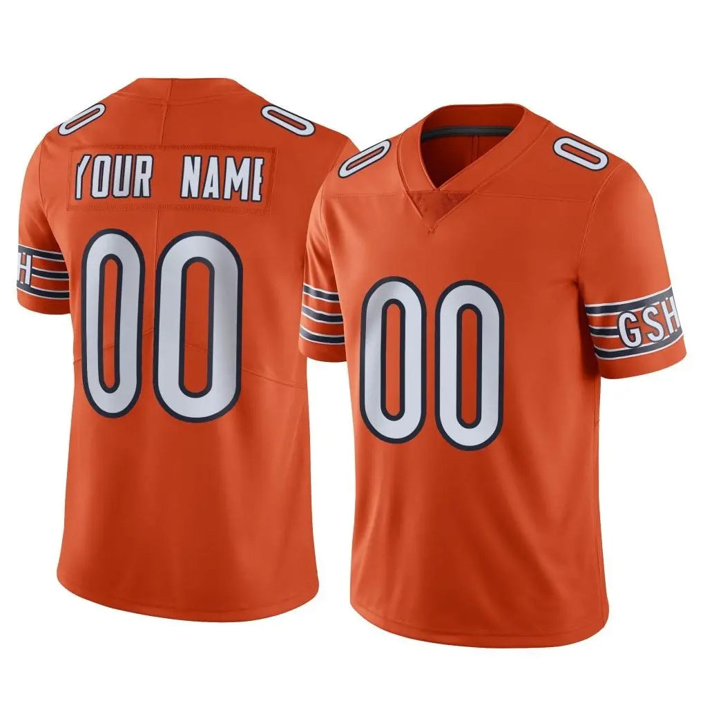 Custom C.Bears Orange Alternate Vapor Limited Home Game Any Name & Numbers CAdoa Stitched Jerseys