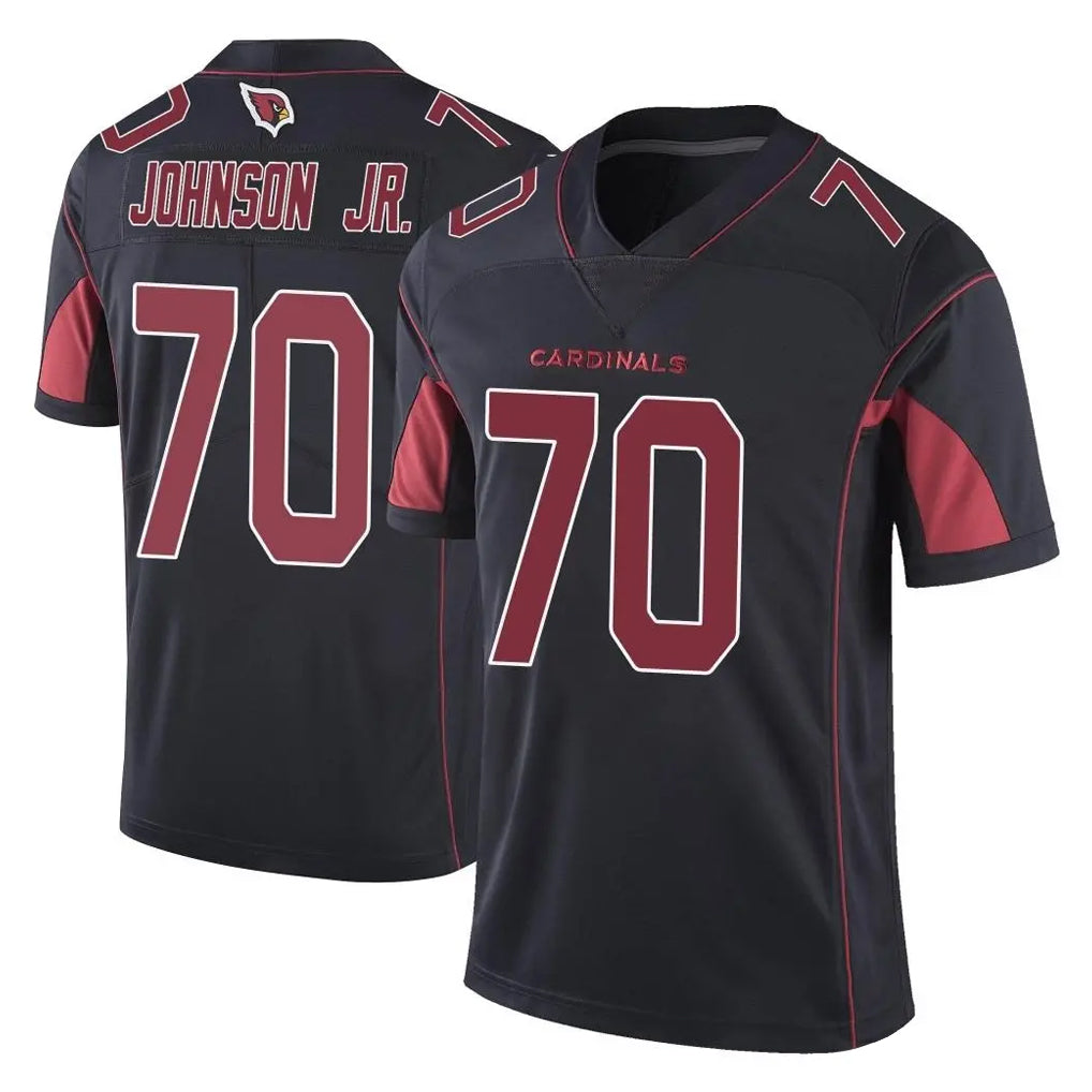 A.Cardinals #70 Paris Johnson Jr. Player Black Limited Color Rush Vapor Untouchable Home Game CAdoa Stitched Jerseys