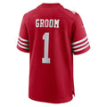 CAdoa SF.49ers #1 Groom Scarlet Game Jersey