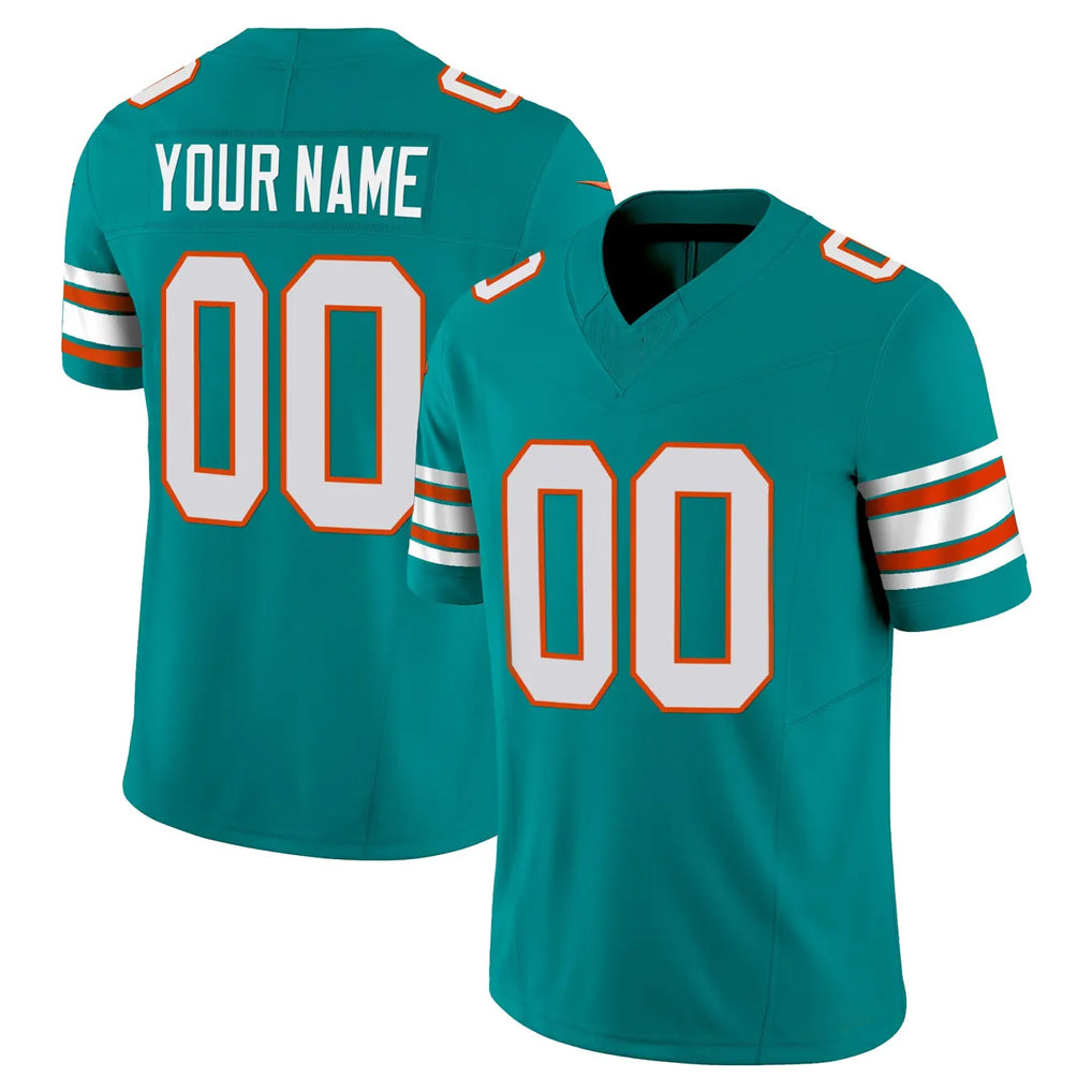 Custom M.Dolphins Aqua Limited Alternate Vapor F.U.S.E. Home Game Any Name & Numbers CAdoa Stitched Jerseys