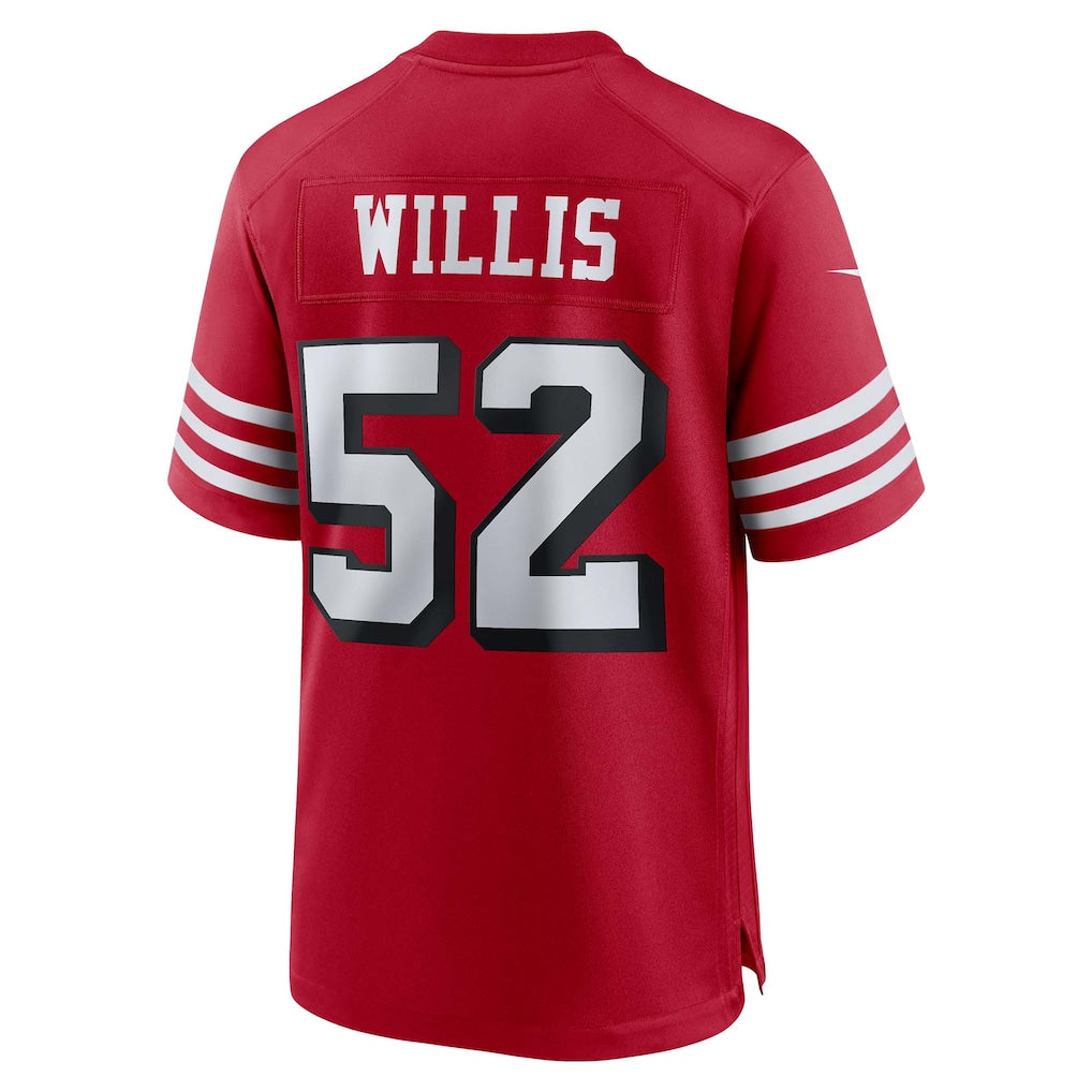 CAdoa SF.49ers #52 Patrick Willis Scarlet Retired Player Alternate Game Jersey