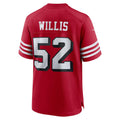 CAdoa SF.49ers #52 Patrick Willis Scarlet Retired Player Alternate Game Jersey
