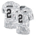 B.Bills #2 DJ Moore Player Arctic Camo Salute to Service Limited Game CAdoa Stitched Jerseys