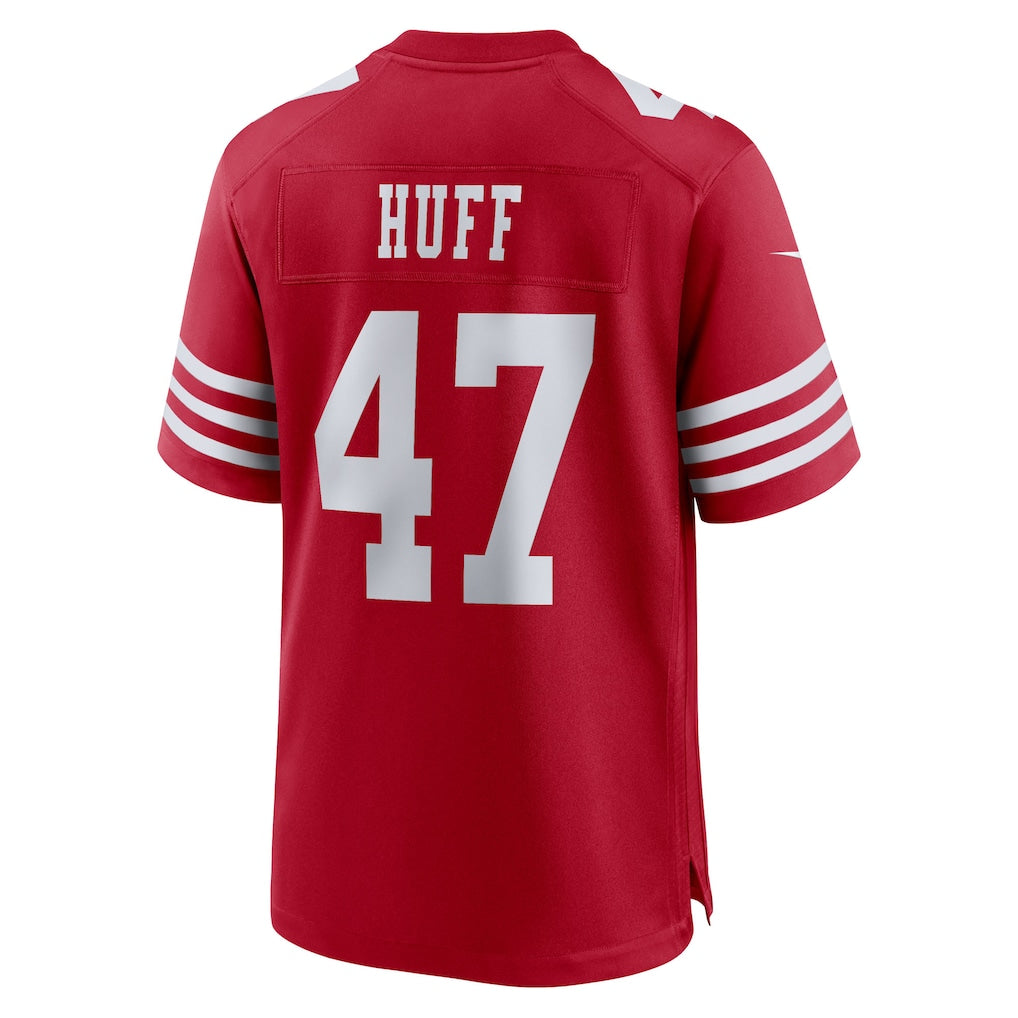 CAdoa SF.49ers #47 Bryce Huff Scarlet Team Game Jersey