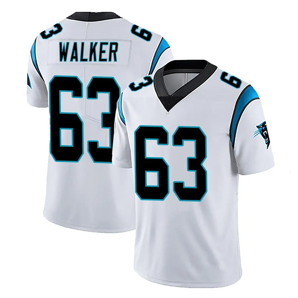 C.Panthers #63 Rasheed Walker Player White Vapor Untouchable Limited Game CAdoa Stitched Jerseys