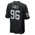 CAdoa LV.Raiders #96 Jonah Laulu Black Team Game Jersey