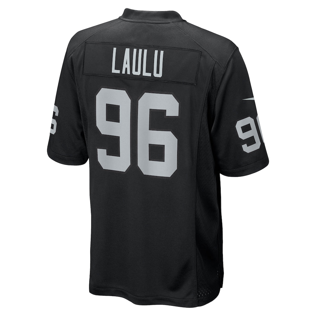 CAdoa LV.Raiders #96 Jonah Laulu Black Team Game Jersey