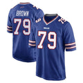B.Bills #79 Spencer Brown Player Royal Home Game CAdoa Stitched Jerseys