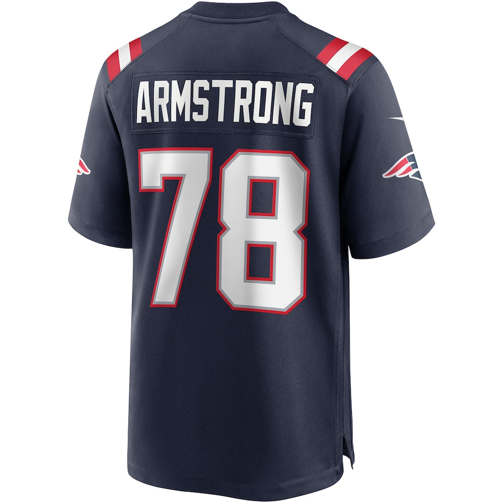 CAdoa NE.Patriots #78 Bruce Armstrong Navy Game Retired Player Jersey