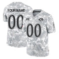 Custom LA.Rams Arctic Camo Salute To Service Limited Game Any Name & Numbers CAdoa Stitched Jerseys
