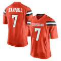 C.Browns #7 Tyson Campbell Player Orange Home Game CAdoa Stitched Jerseys