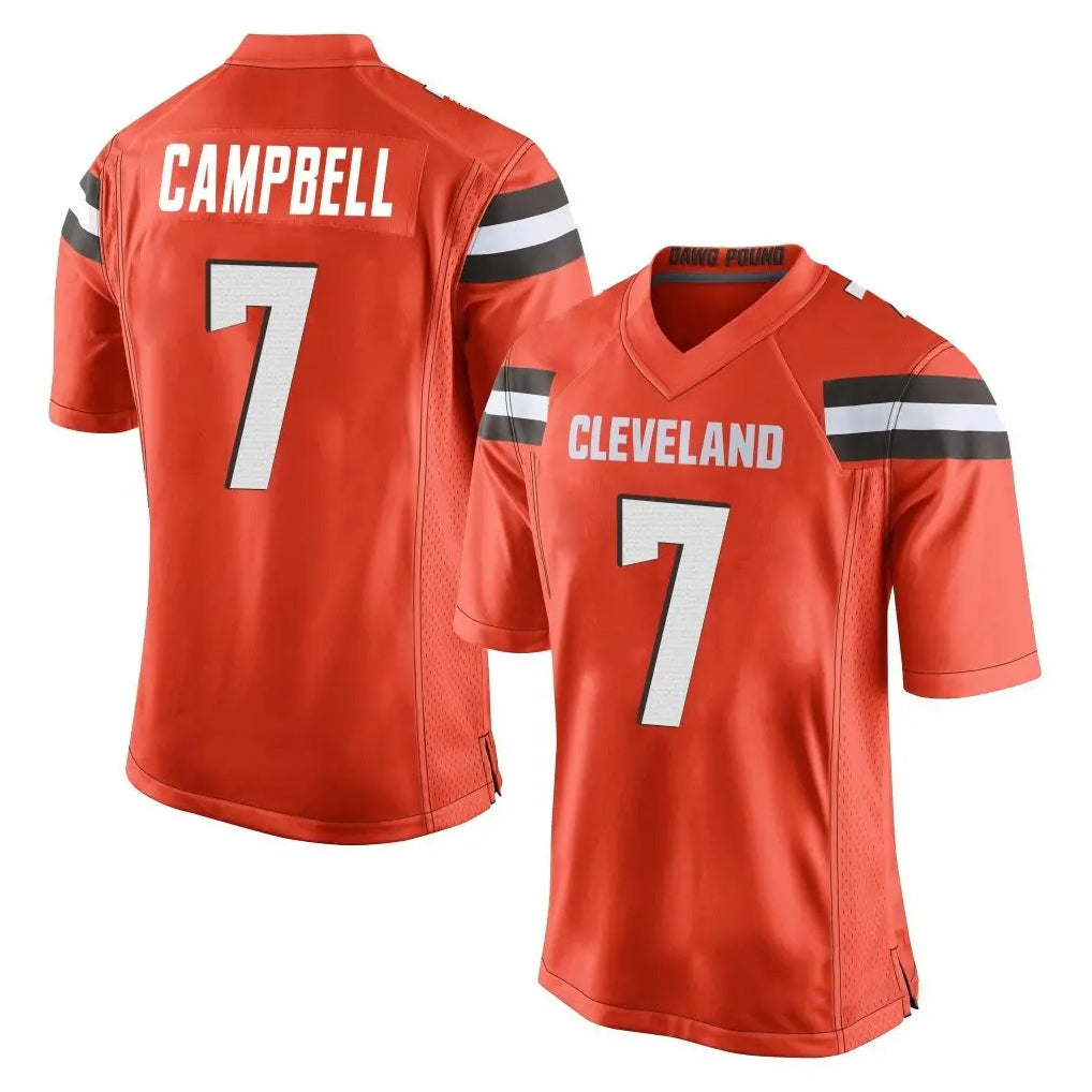 C.Browns #7 Tyson Campbell Player Orange Home Game CAdoa Stitched Jerseys