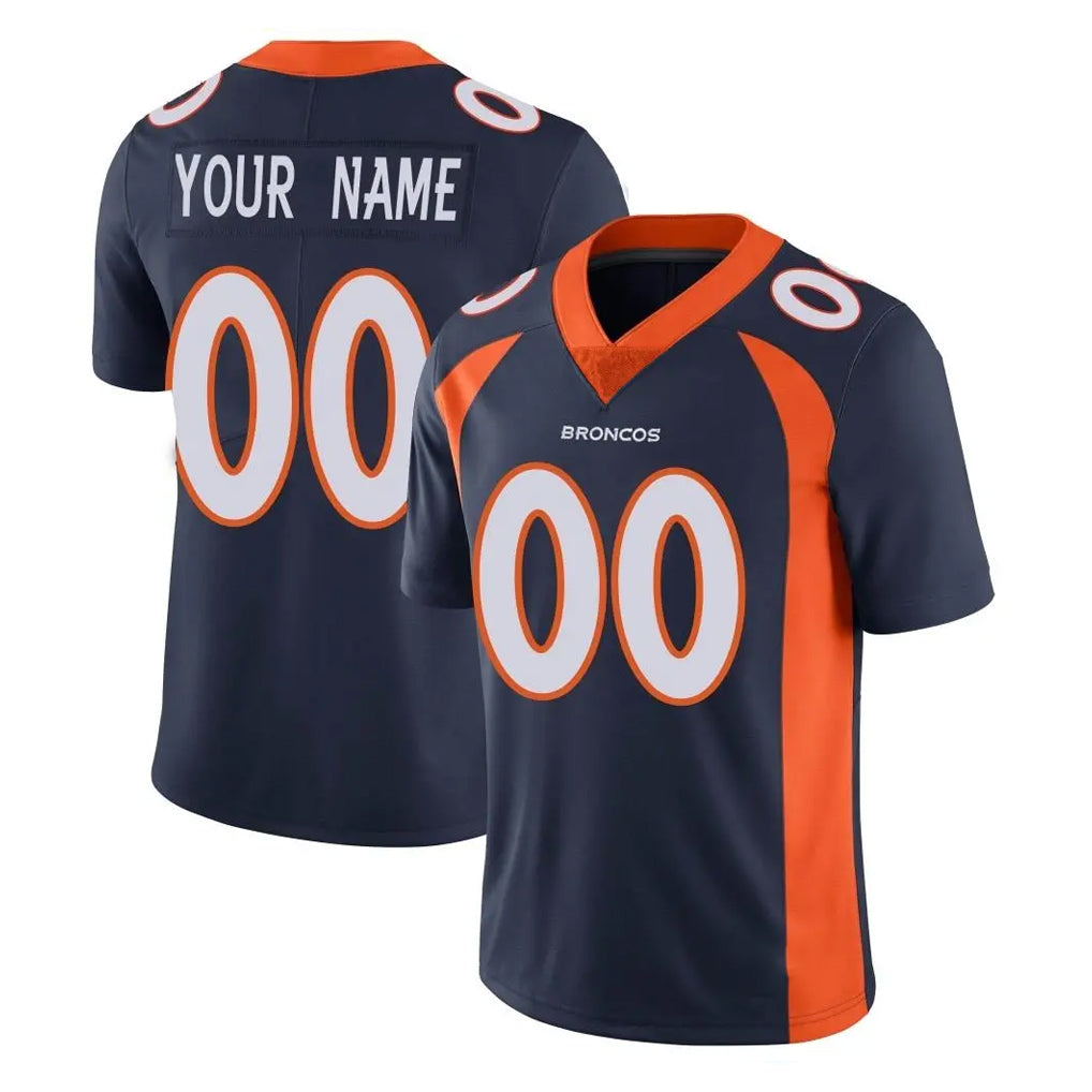 Custom D.Broncos Navy Vapor Untouchable Limited Game Any Name & Numbers CAdoa Stitched Jerseys