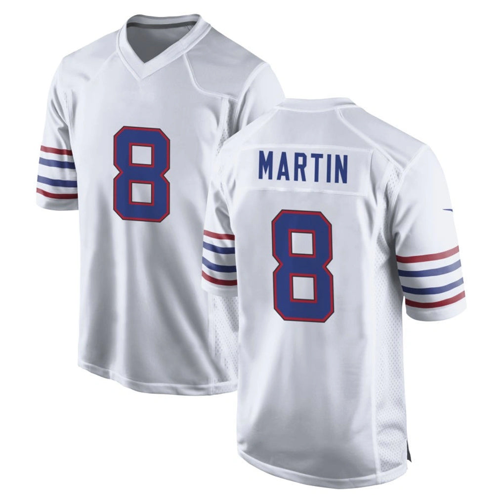 B.Bills #8 Terrel Bernard Player White Alternate Game CAdoa Stitched Jerseys