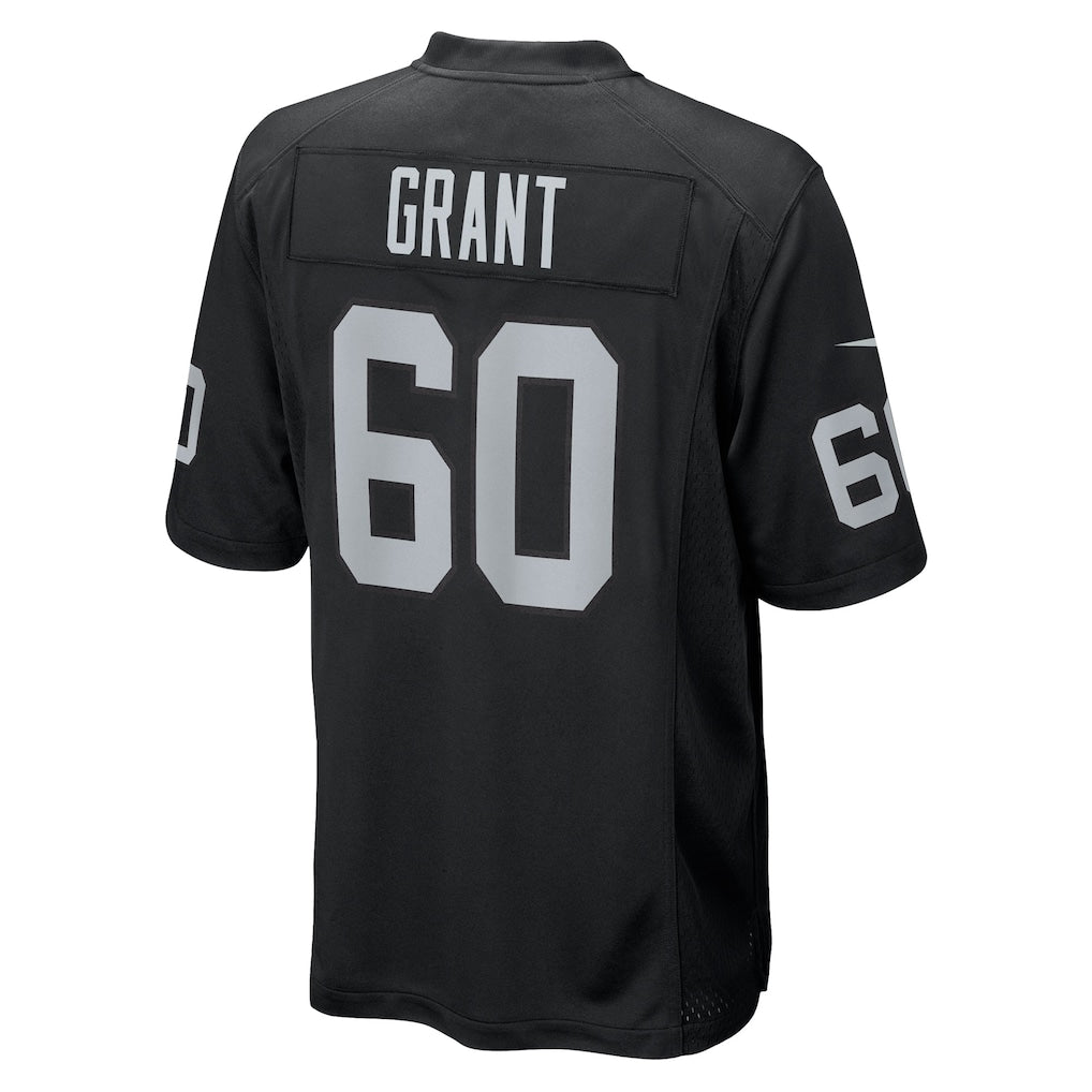 CAdoa LV.Raiders #60 Charles Grant Black Team Game Jersey