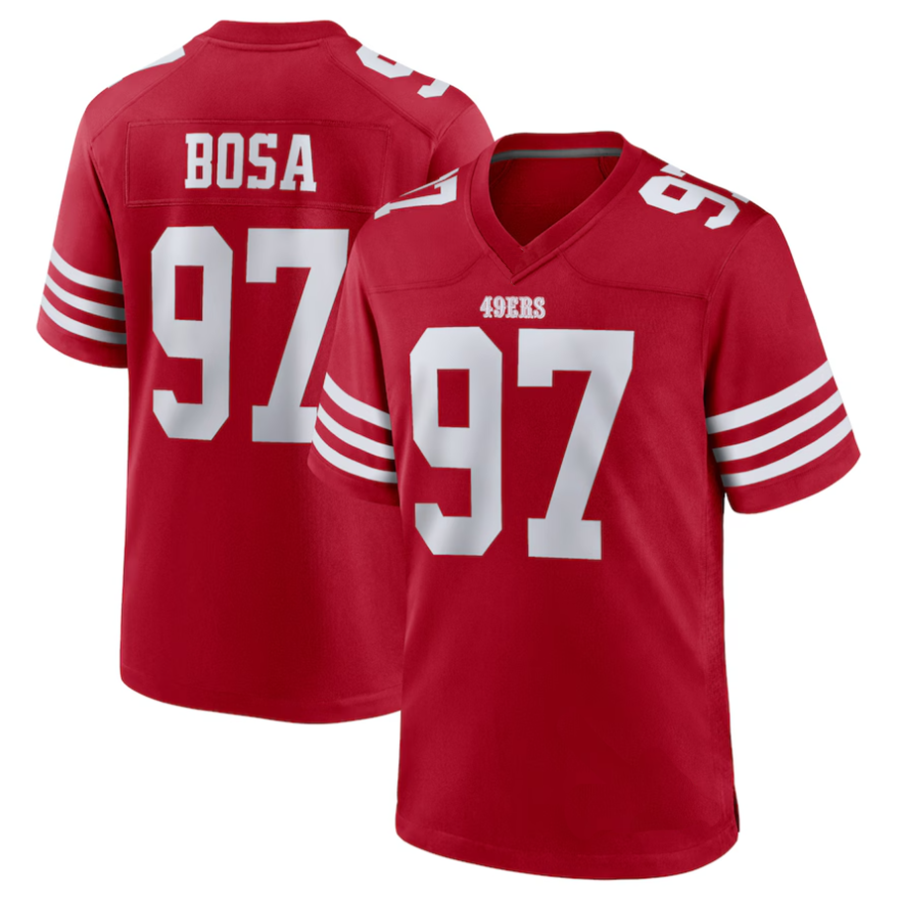 CAdoa SF.49ers #97 Nick Bosa Player Scarlet Player Game Stitched Jerseys
