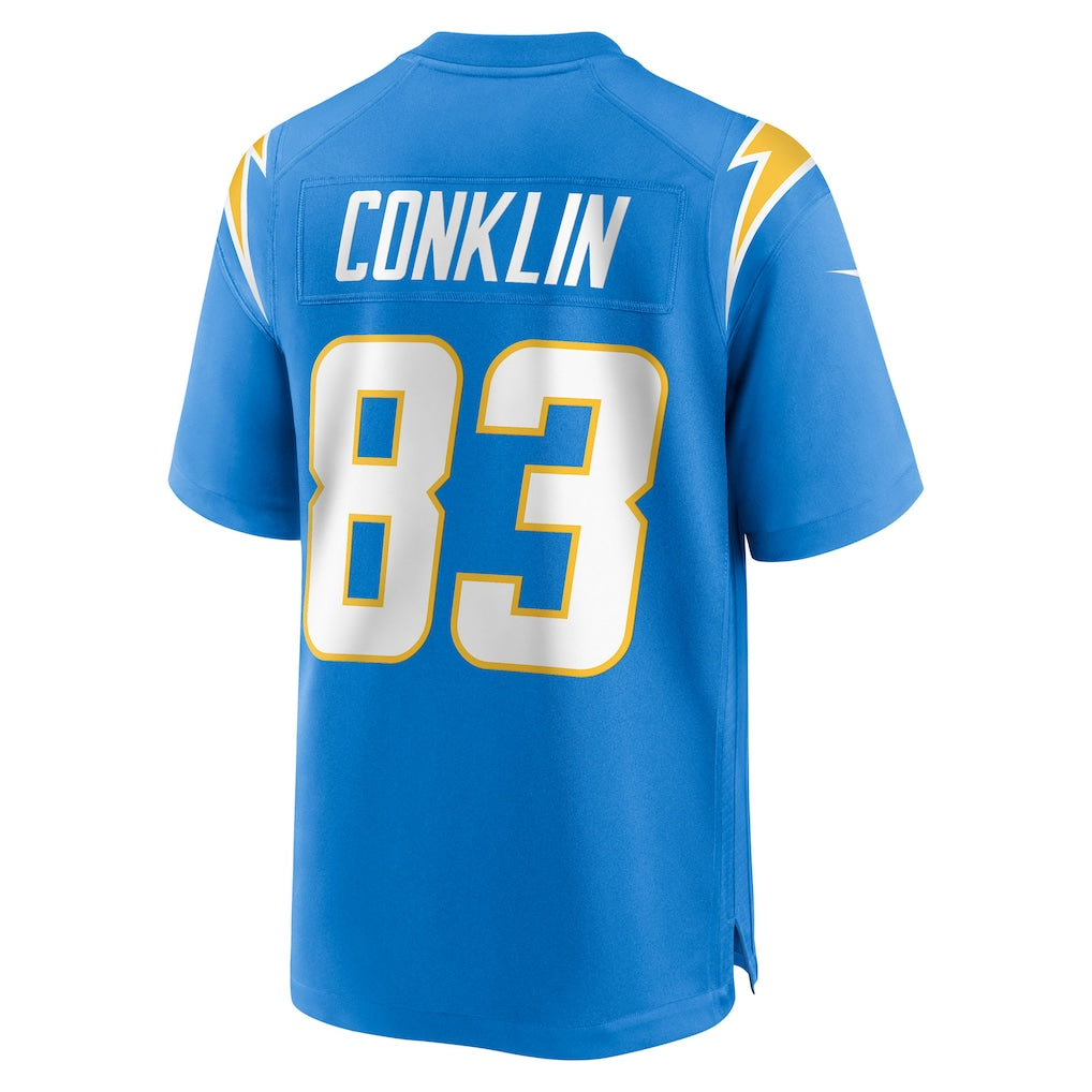 CAdoa LA.Chargers #83 Tyler Conklin Powder Blue Team Game Jersey