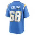 CAdoa LA.Chargers #68 Jamaree Salyer Powder Blue Player Game Jersey