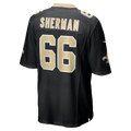 CAdoa NO.Saints #66 William Sherman Black Team Game Jersey