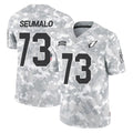 A.Cardinals #73 Isaac Seumalo Player Arctic Camo Limited Salute To Service Home Game CAdoa Stitched Jerseys