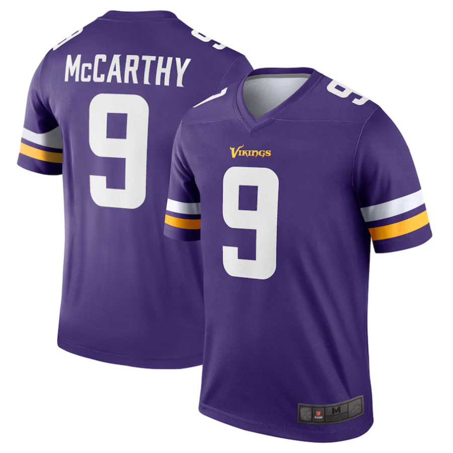 CAdoa #9 J.J. McCarthy Player MN.Vikings Purple Alternate Legend Stitched Jerseys