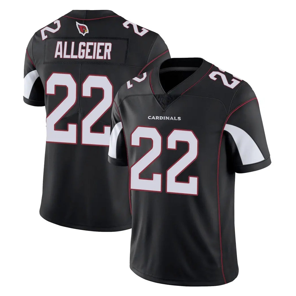 A.Cardinals #22 Tyler Allgeier Player Black Vapor Limited Home Game CAdoa Stitched Jerseys
