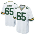 GB.Packers #65 Aaron Banks Player White Home Game CAdoa Stitched Jerseys