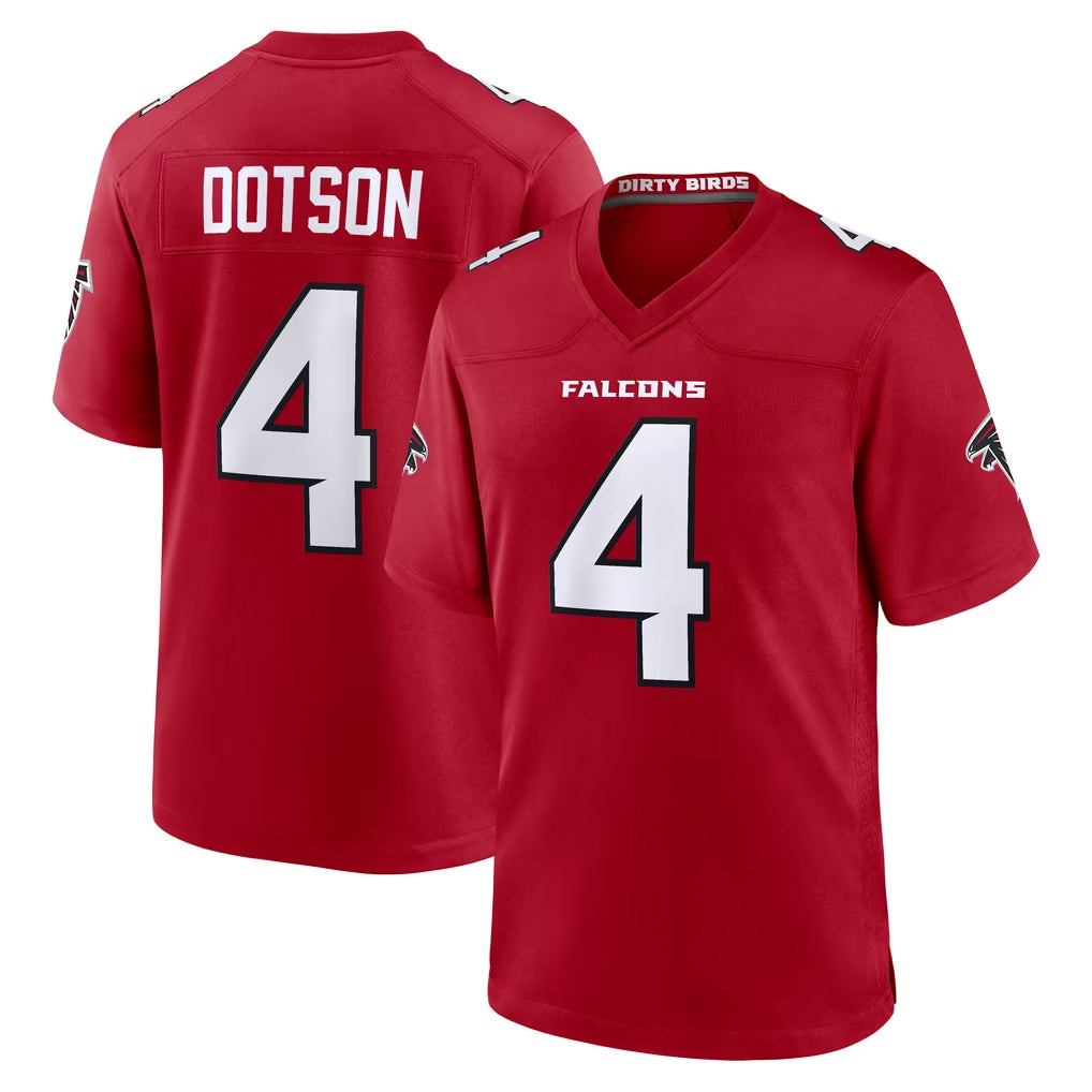 A.Falcons #4 Jahan Dotson Player Red Team Color Home Game CAdoa Stitched Jerseys