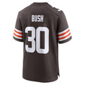 CAdoa C.Browns #30 Devin Bush Brown Game Jersey