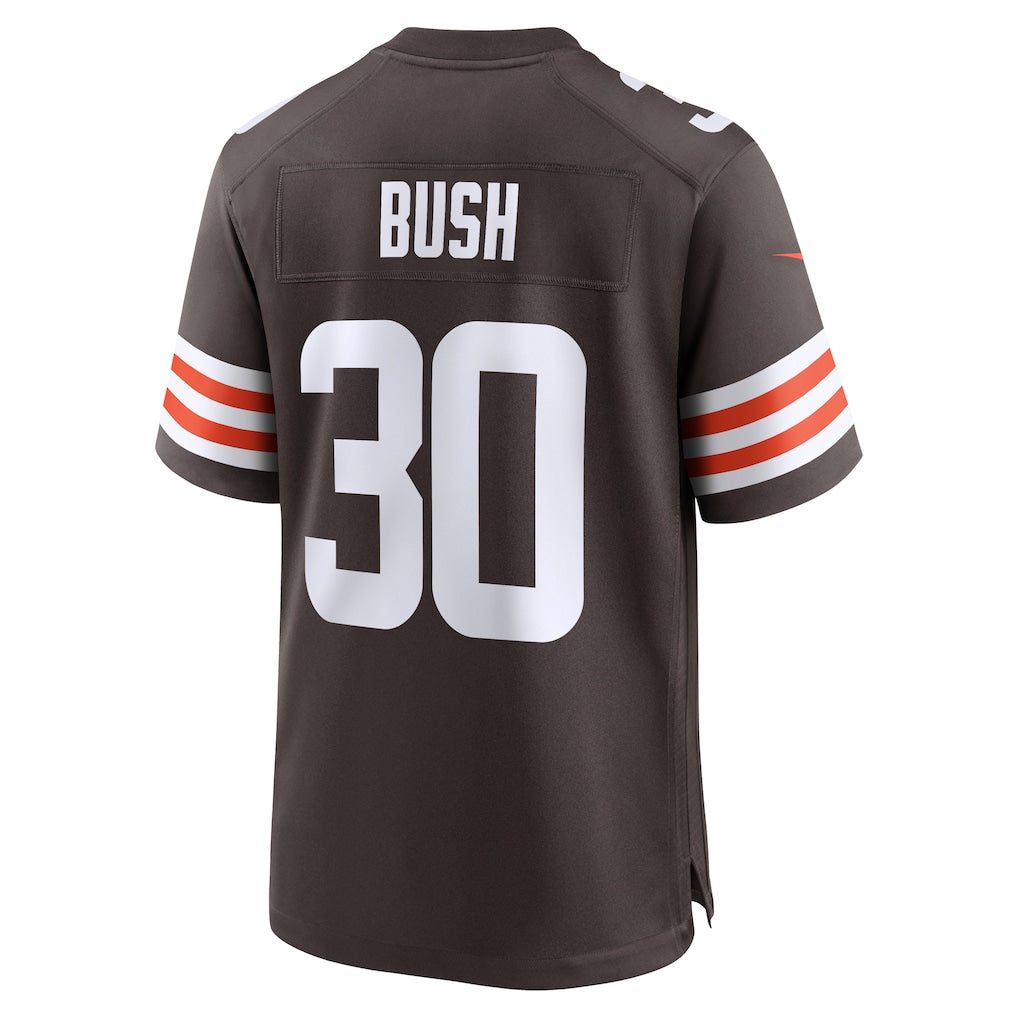 CAdoa C.Browns #30 Devin Bush Brown Game Jersey