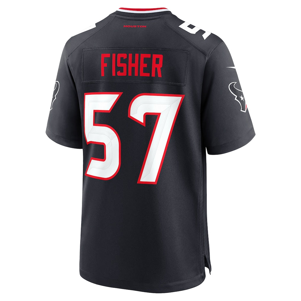 CAdoa H.Texans #57 Blake Fisher Navy Team Game Jersey