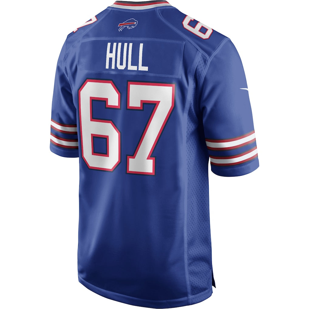 CAdoa B.Bills #67 Kent Hull Royal Game Retired Player Jersey