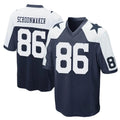 D.Cowboys #86 Luke Schoonmaker Player Navy-White Alternate Home Game CAdoa Stitched Jerseys