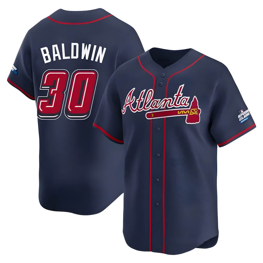 CAdoa A.Braves #30 Drake Baldwin player Navy Limited 2025 Speedway Classic Alternate Stitched Jerseys