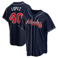 CAdoa A.Braves #40 Reynaldo Lopez player Navy Replica Alternate Stitched Jerseys