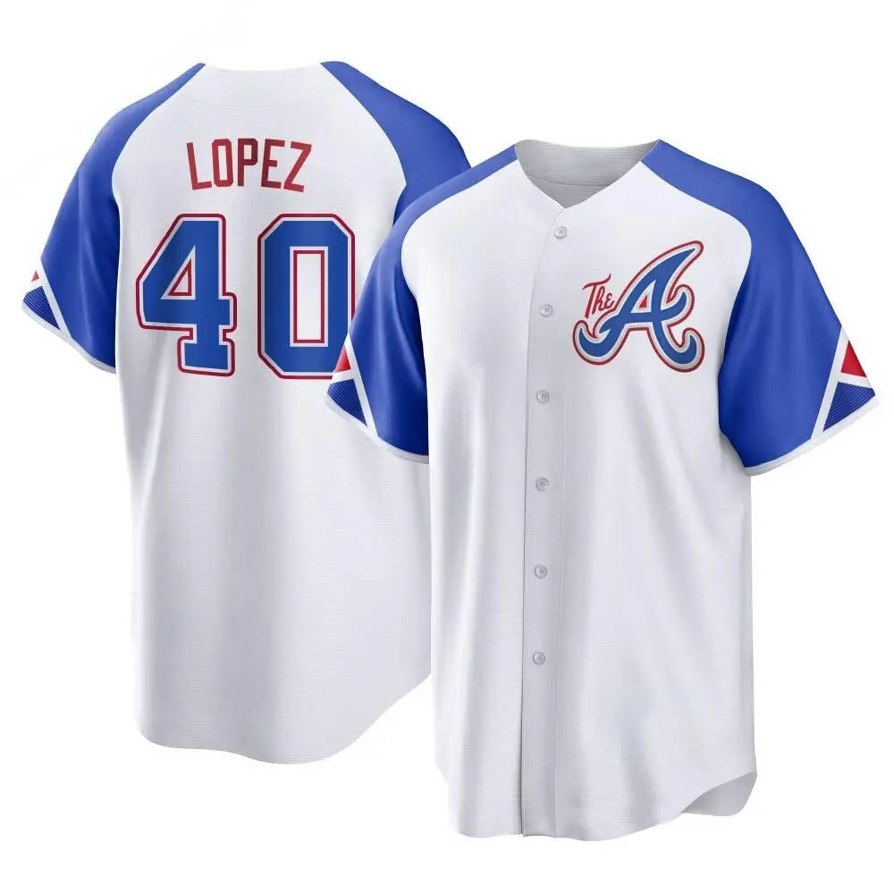 CAdoa A.Braves #40 Reynaldo Lopez player White Replica City Connect Stitched Jerseys