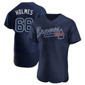 CAdoa A.Braves #66 Grant Holmes Player Navy Authentic Alternate Team Stitched Jerseys