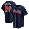 CAdoa A.Braves #66 Grant Holmes Player Navy Replica Alternate Stitched Jerseys