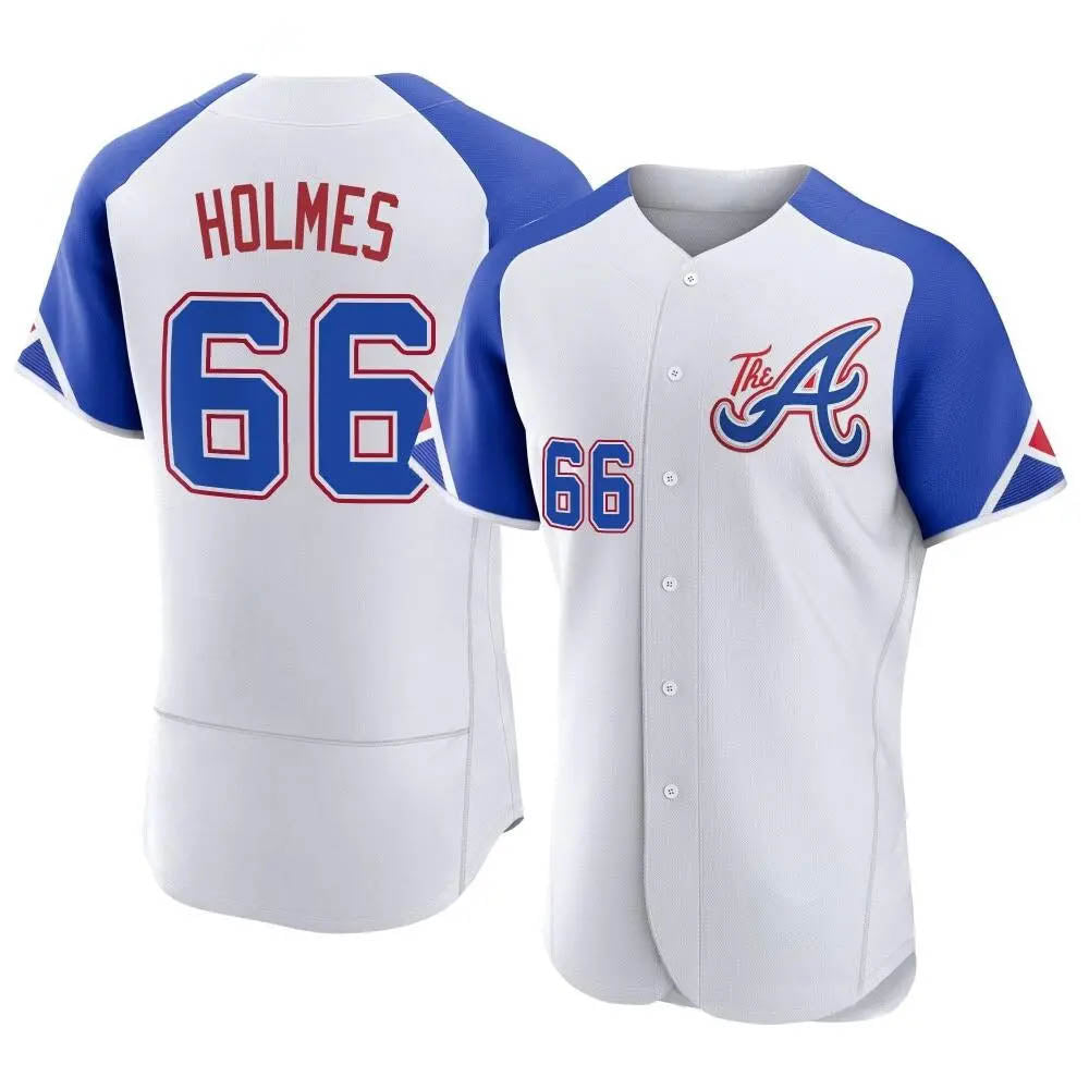 CAdoa A.Braves #66 Grant Holmes Player White Authentic City Connect Stitched Jerseys