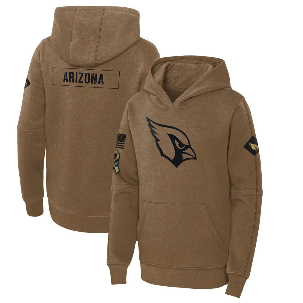 CAdoa A.Cardinals Brown Salute To Service Limited Hoodies Blank Player Stitched Jerseys