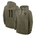 CAdoa A.Cardinals #11 Larry Fitzgerald Player Olive Salute to Service Hoodies Stitched Jerseys
