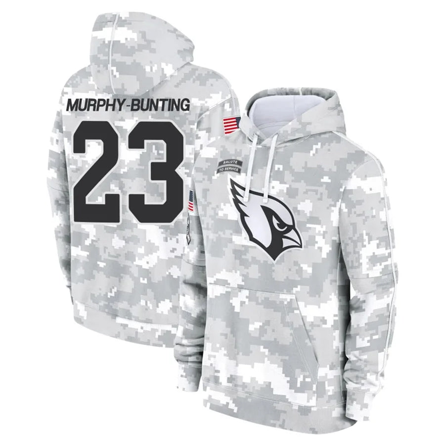 CAdoa A.Cardinals #23 Sean Murphy-Bunting Player Camo Salute to Service Hoodies Stitched Jerseys