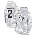 CAdoa A.Cardinals #2 Will Johnson Player Camo Salute to Service Hoodies Stitched Jerseys